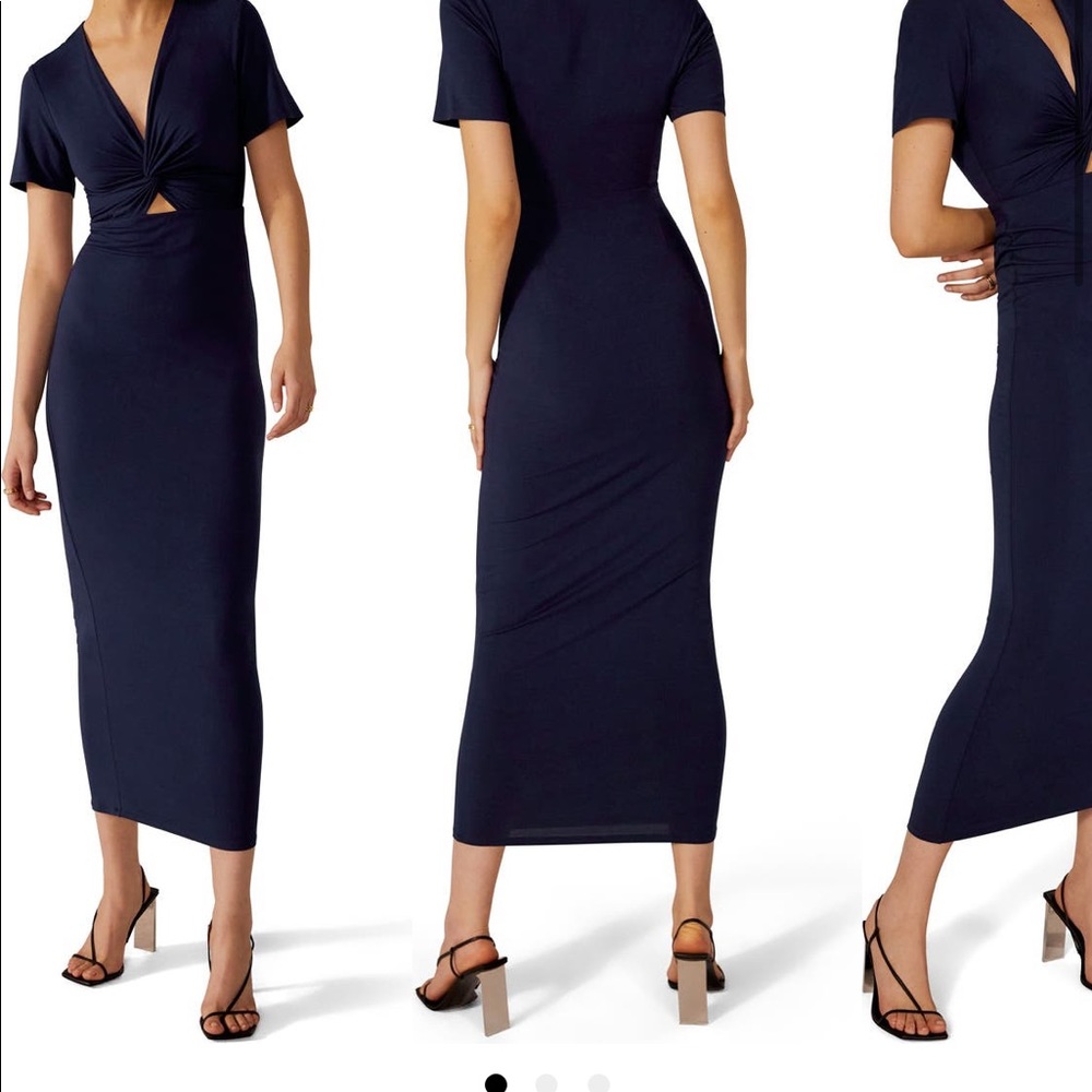 Favorite Daughter Navy Midi Dress